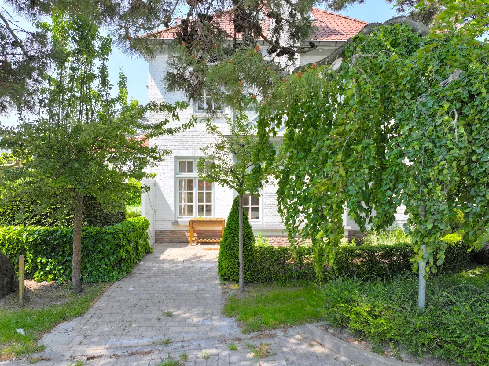Garden of the holiday villa on the Belgian Coast